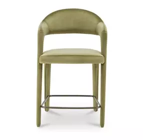 Martens Green Upholstered Counter Height Stool