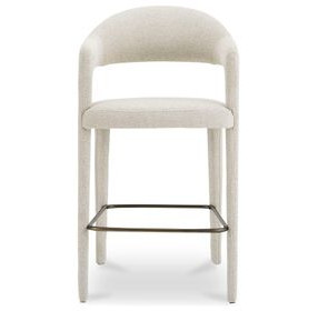 Martens Beige Performance Fabric Upholstered Bar Stool