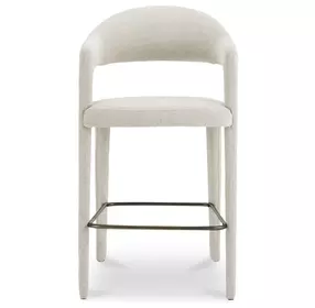 Martens Beige Performance Fabric Upholstered Bar Stool