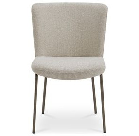 Early Beige Performance Fabric Upholstered Dining Chair Set of 2