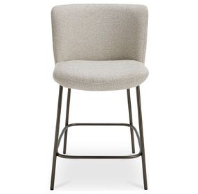 Early Beige Performance Fabric Upholstered Counter Height Stool