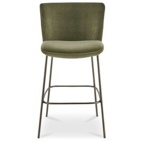 Early Green Upholstered Bar Stool
