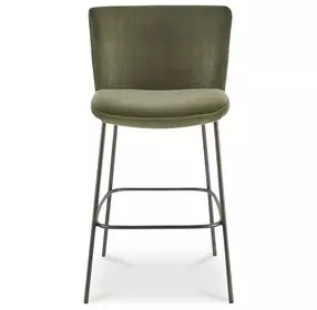 Early Green Upholstered Bar Stool