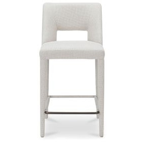 Joyce Beige Performance Fabric Upholstered Counter Height Stool