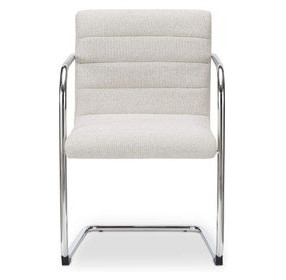 Pedro Beige Performance Fabric Upholstered Dining Chair Set of 2