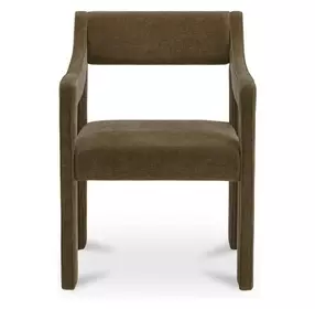 Elise Cedar Green Performance Fabric Upholstered Dining Chair