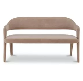 Martens Camel Upholstered Dining Bench