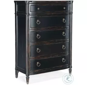 Charleston Black Cherry 5 Drawer Chest