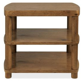 Mosaic Rich Golden Brown Rectangular Romano End Table