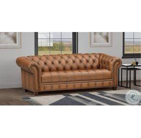 Haworth Saddle Brown Top Grain Leather Sofa