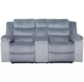 Willow Gray 75" Console Loveseat with Dual Recliner