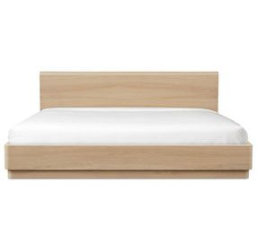 Round Off Light Brown King Platform Bed