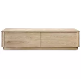 Round Off Natural Oak Rectangular Coffee Table