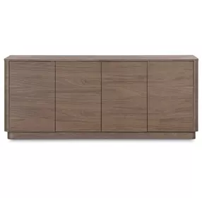 Round Off Walnut 4 Door Sideboard