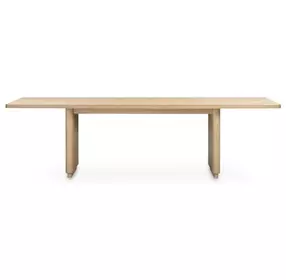 Round Off Natural Oak 104" Rectangular Dining Table