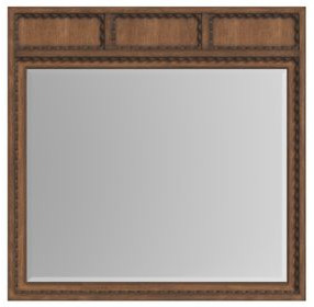 Harbor Warm Walnut Square Dresser Mirror