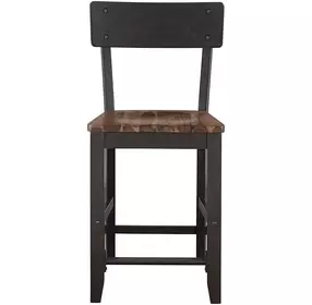 Bermuda Black 24" Short Back Counter Height Stool Set of 2