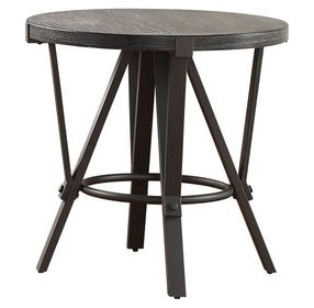 Portland Gray Round End Table