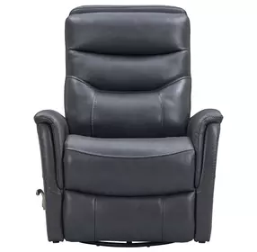 Gemini Milan Navy Leather Swivel Glider Recliner