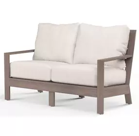 Laguna Canvas Natural 56" Outdoor Loveseat