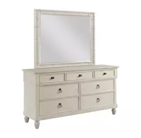 Grand Bay Egret 7 Drawer Saybrook Dresser with Rectangular Mirror
