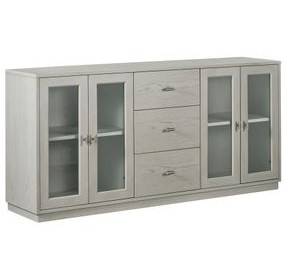 Zest Cream 4 Glass Door Sideboard