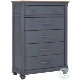 Americana Corduroy Blue And Brown Chest