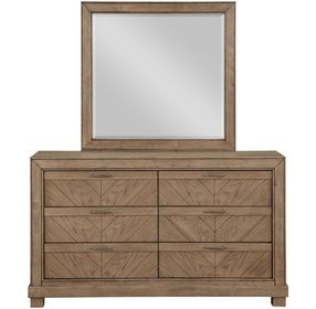 Montana Sand 6 Drawer Dresser and Mirror