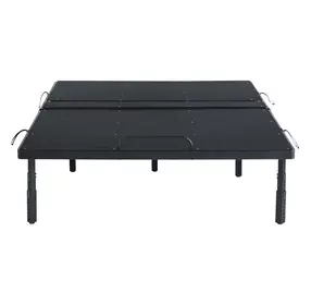 Petros Black Queen Upholstered Air Adjustable Base with Head Incline