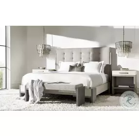 Foundations Linen and Light Shale Upholstered Panel Bedroom Set