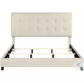 Bridger Beige Tufted King Upholstered Platform Bed