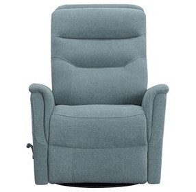 Gemini Snazzy Blue Manual Swivel Glider Recliner