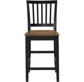 Joplin Black and Brown Counter Height Chair Set of 2