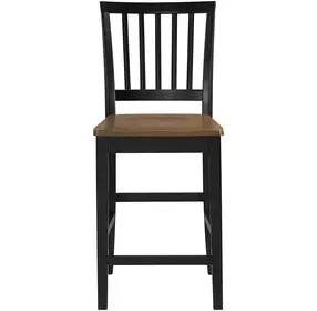 Joplin Black and Brown Counter Height Chair Set of 2