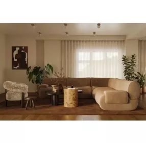 Zenith Latte Brown Modular L-Sectional