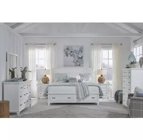 Charleston White Dove Storage Panel Bedroom Set