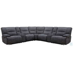 Gladiator Cobalt Performance Fabric 7 Piece Modular Power Reclining Sectional
