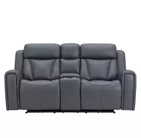 Maveric Bette Lapis 79" Zero Gravity Triple Power Reclining Loveseat with Console and USB Charging