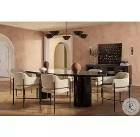Zola Black Lacquer Dining Room Set