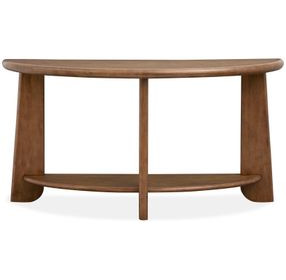 Tanner Tawny Brown Demilune Sofa Table