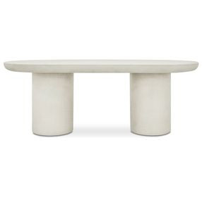 Rocca Cream 83" Oval Dining Table