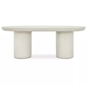 Rocca Cream 83" Oval Dining Table