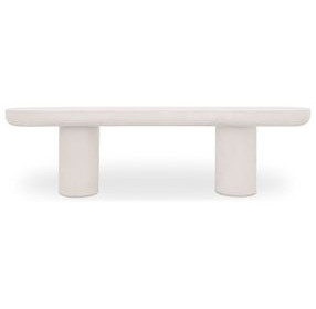 Rocca Cream Outdoor Dining Bench