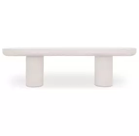 Rocca Cream Outdoor Dining Bench