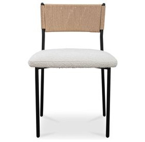 Foley White Performance Fabric Upholstered Dining Chair Set of 2