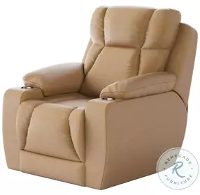 Challenger Maximus Caramel Power Headrest Wall Hugger Big Mans Recliner