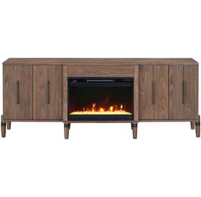 Tranquility Walnut 78" TV Stand with Fireplace