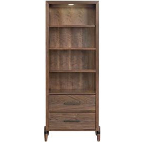 Tranquility Walnut Bookcase with LED