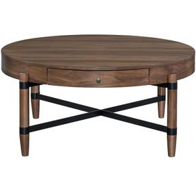 Tranquility Walnut Round Coffee Table