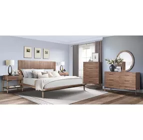 Tranquility Walnut Platform Bedroom Set